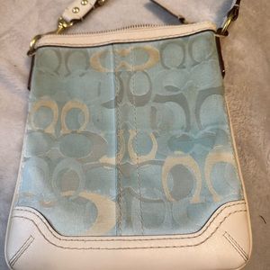 Genuine blue coach crossbody bag